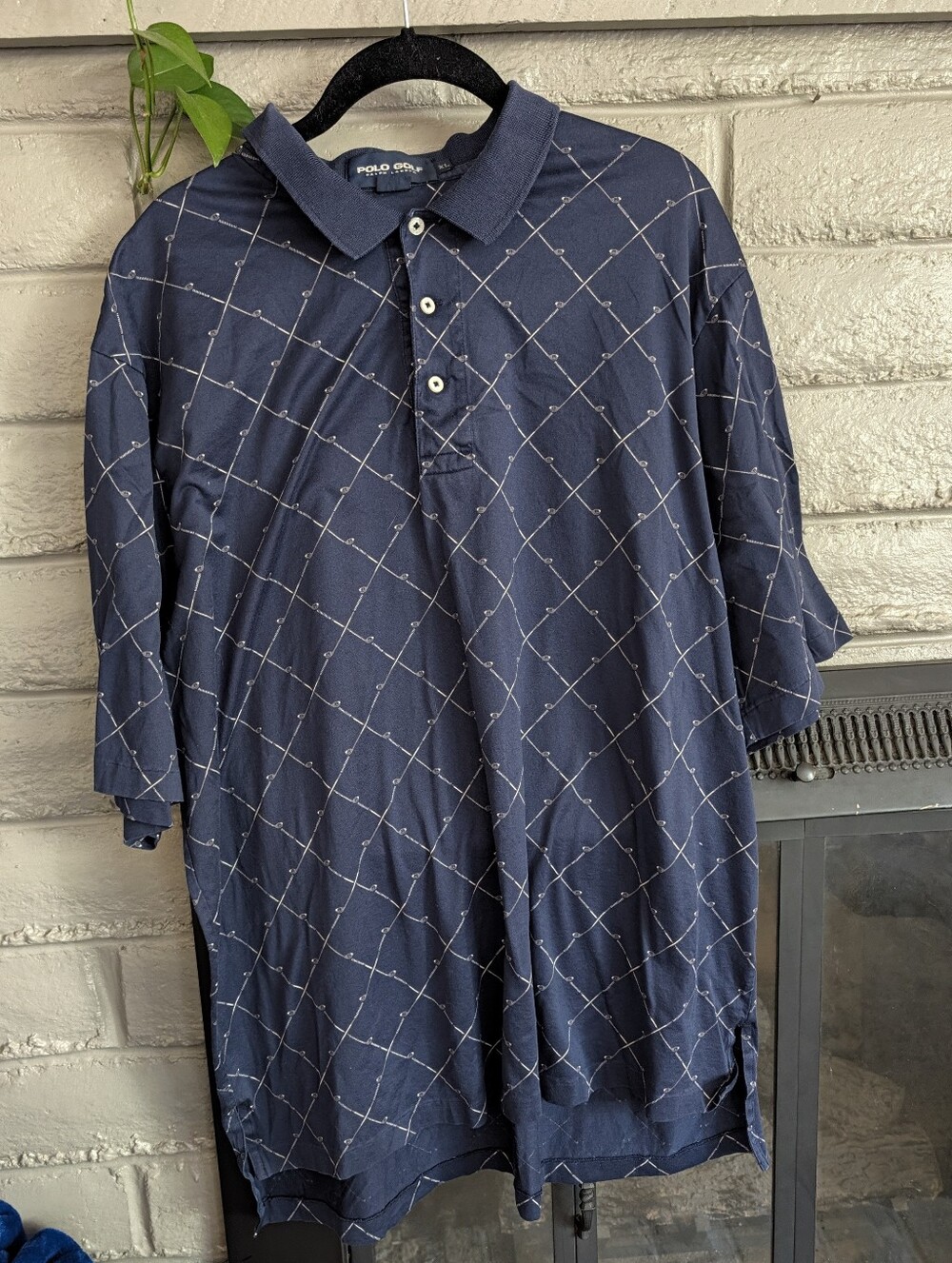 Vintage 1990's Polo Golf by Ralph Lauren Men’s Navy 100% Cotton Polo Shirt